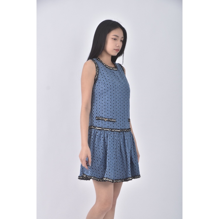 (S) moma質感無袖藍色洋裝二手衣, , large