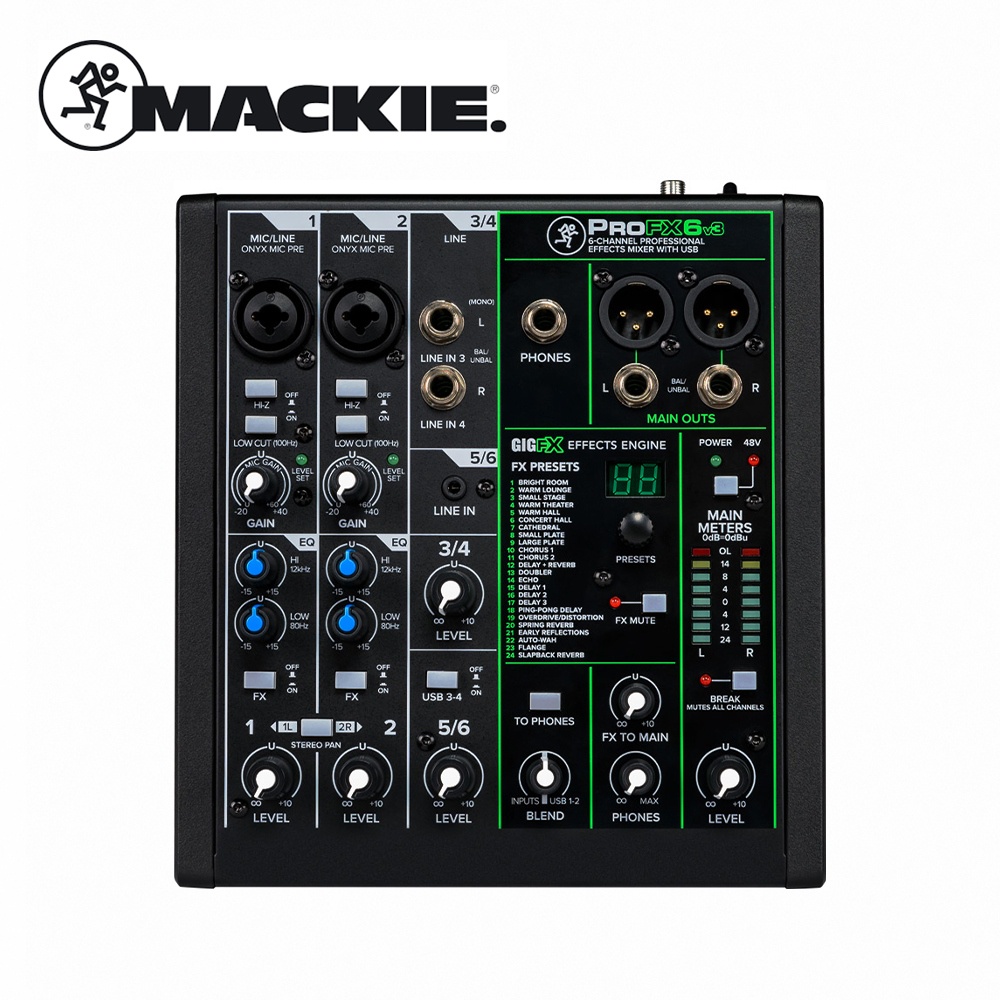 Mackie ProFX6v3 類比混音器 6軌【敦煌樂器】, , large