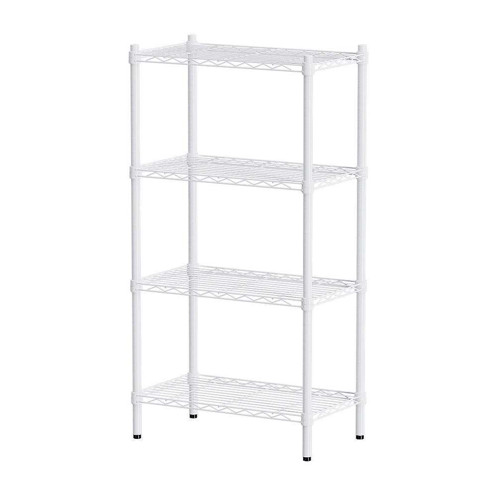 【Y HOUSE】60x45x120cm Lightweight Four-layer Iron Rack Iron Rack Shelf-Painted White