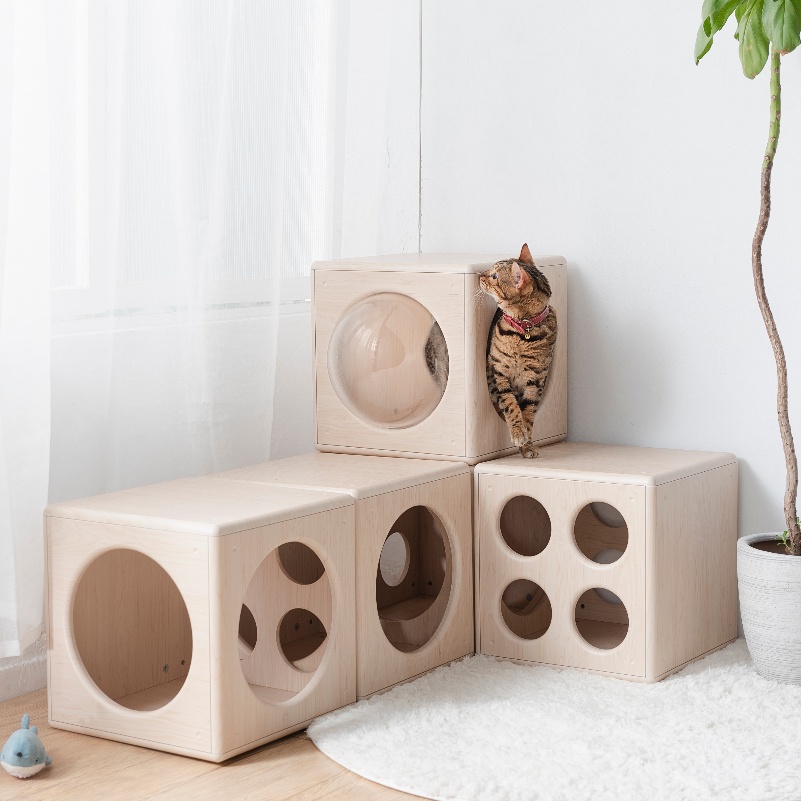 【paipaipets】Wooden Cube - Style Ａ, , large