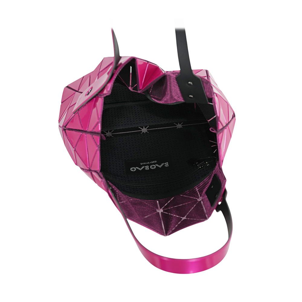 ISSEY MIYAKE BAO BAO CARAT 4X4 亮面手提小方盒/桃粉色, , large