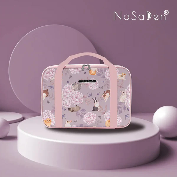 NaSaDen Schiffer Handbag Cross Body Shoulder Bag Travel Tote Bag Pink Flower