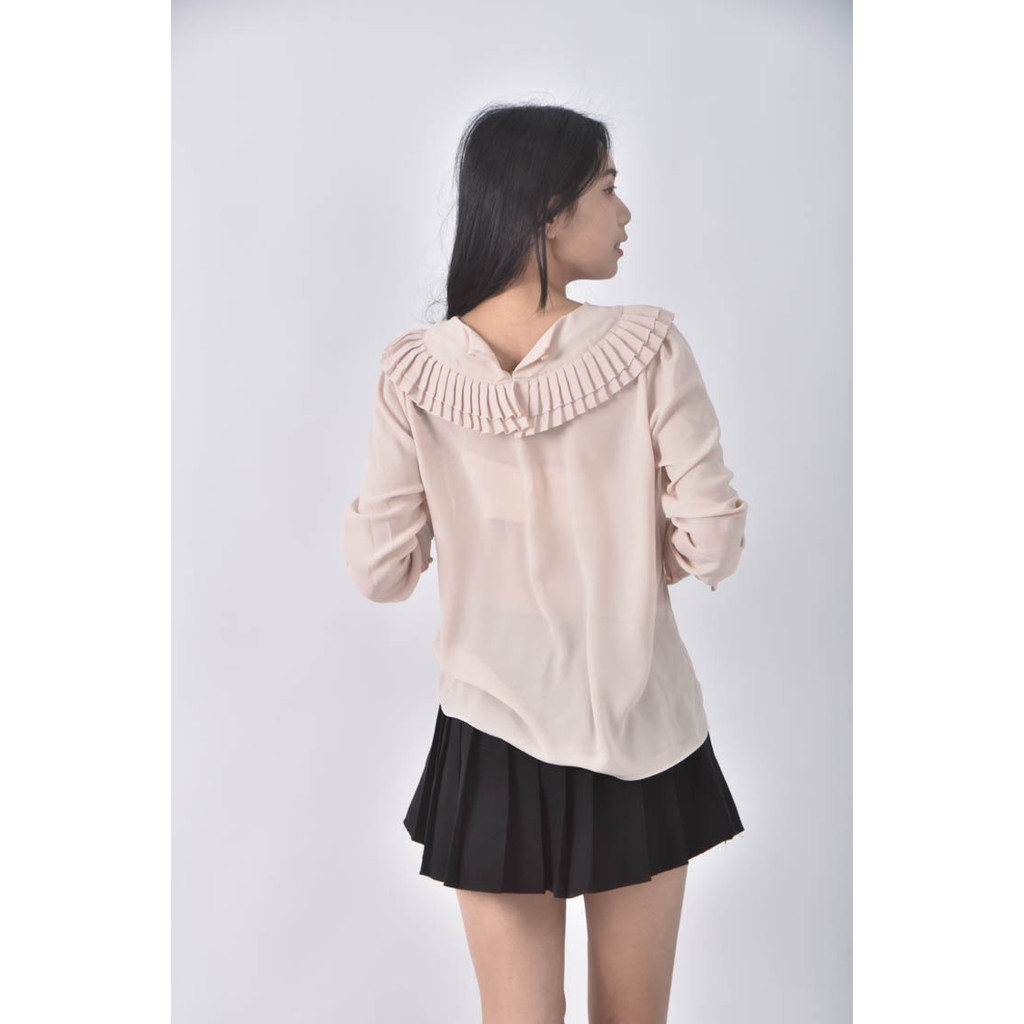 (XL) j lace韓牌杏色長袖上衣二手衣, , large