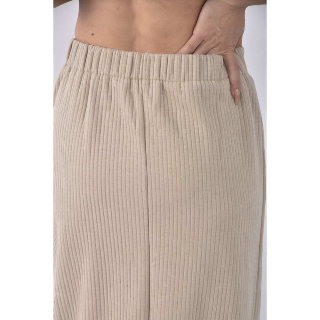 (F) 質感素面杏色長裙二手衣, , large