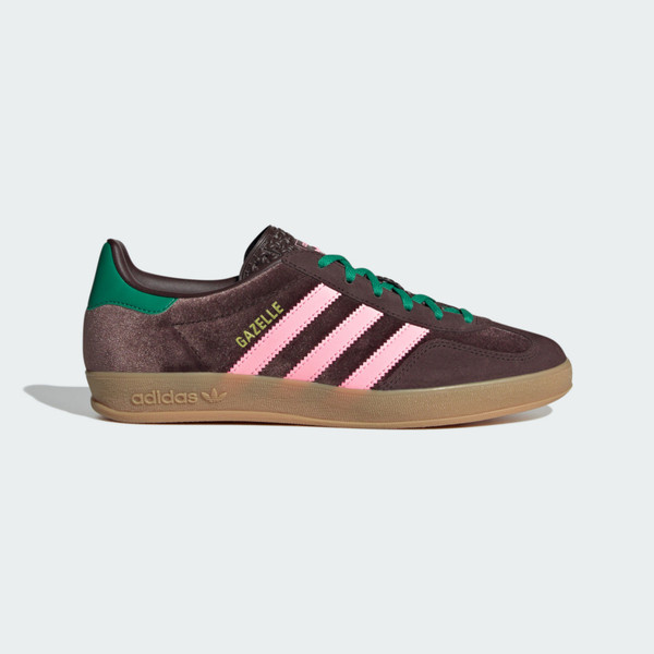 Kixpress-Adidas Gazelle Indoor W 女 運動休閒鞋 德訓鞋 復古鞋 穿搭 可可棕 粉紅 [JI2714], , large