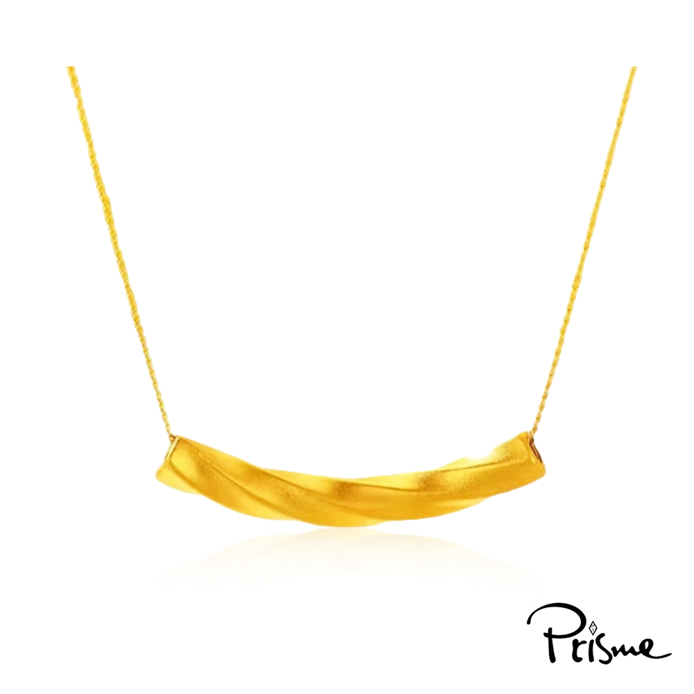 【Prisme Gold】黃金項鍊 麻花彎管 鍊墜項鍊 (金重：約0.08錢±0.03), , large