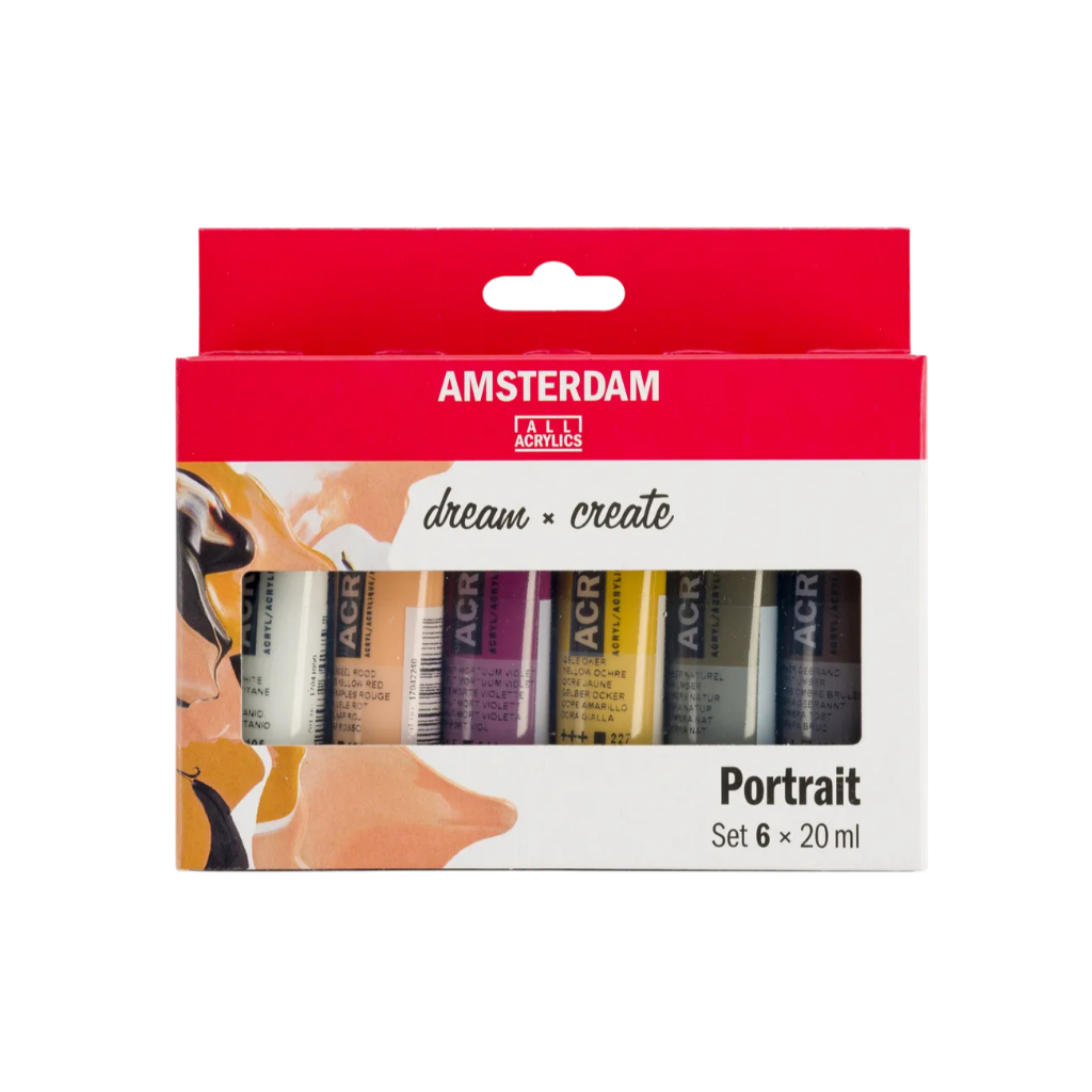 *需預訂 Royal Talens AMSTERDAM 壓克力20ML - 6色套組金屬