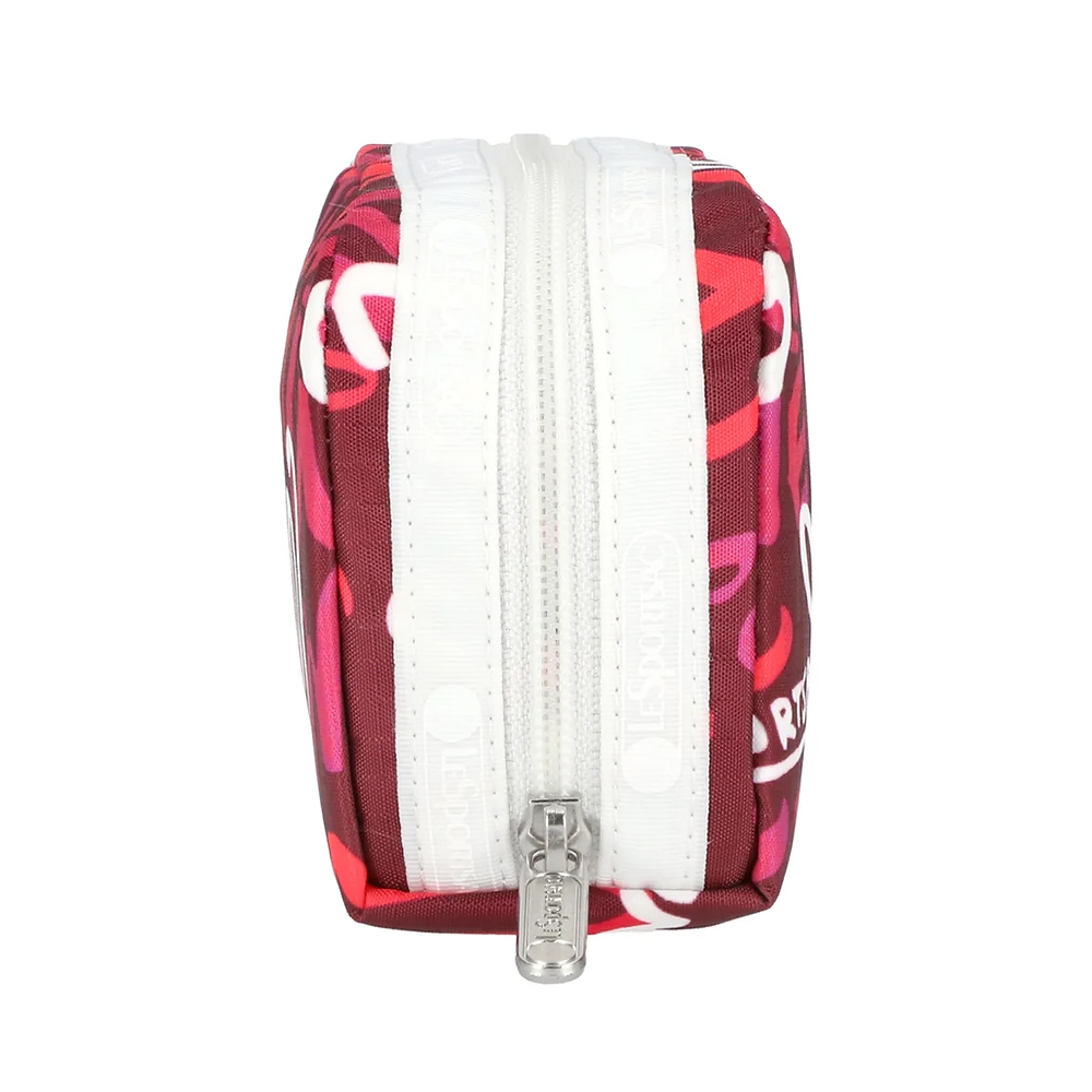 |快速出貨|Lesportsac Rectangular Cosmetic 長形化妝包/ 莓果色愛情手繪風, , large