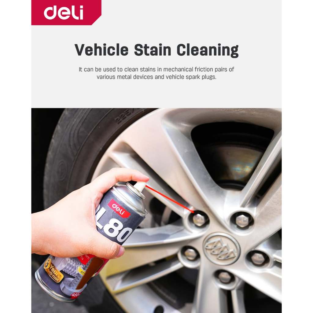 【deli tools】DL80 Professional Long-Lasting Anti-Rust Lubricant Multi-Purpose Penetrating Oil / Rust Remover / Cleaner-450ml, , large