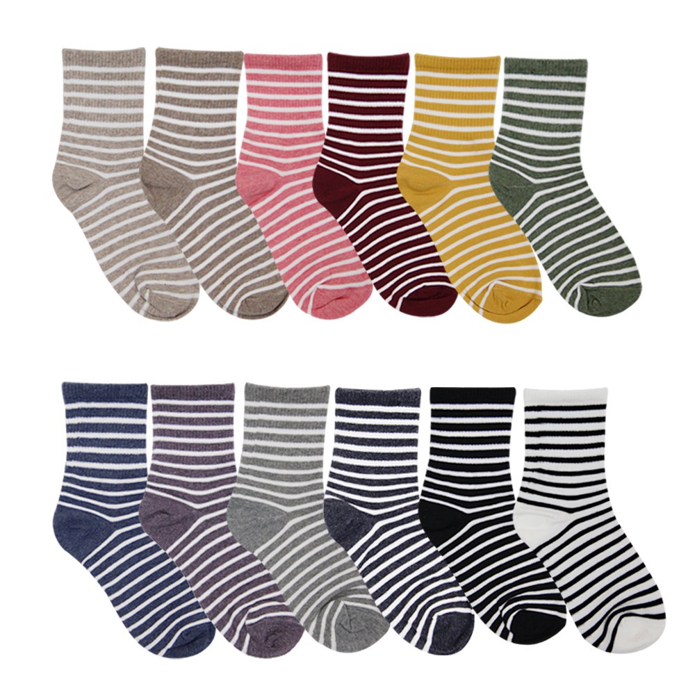 【BVD】1/2條紋直角女襪<黑>B520 女襪 短襪 休閒穿搭襪, , large