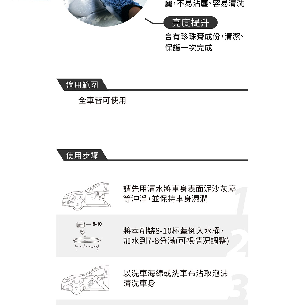 【CAR WAY】Black Pearl Car Wash Wax Enhancer + Free Car Wash Sponge (Black Pearl Car Wash, Waxing), , large