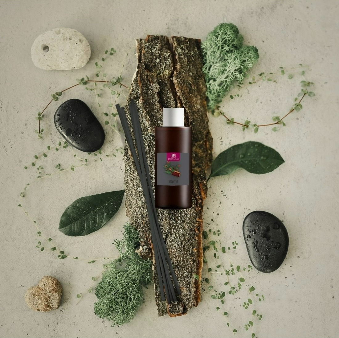 [西班牙CRISTALINAS] 無酒精 經典室內擴香補充瓶(85ml) - 檀香雪松 木質調 秋冬 香氛 擴香 雪松, , large