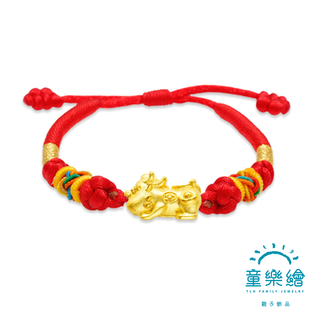 【童樂繪金飾】寶貝貔貅兒童紅繩手鍊 約0.03錢±0.01 (彌月金飾 彌月禮)