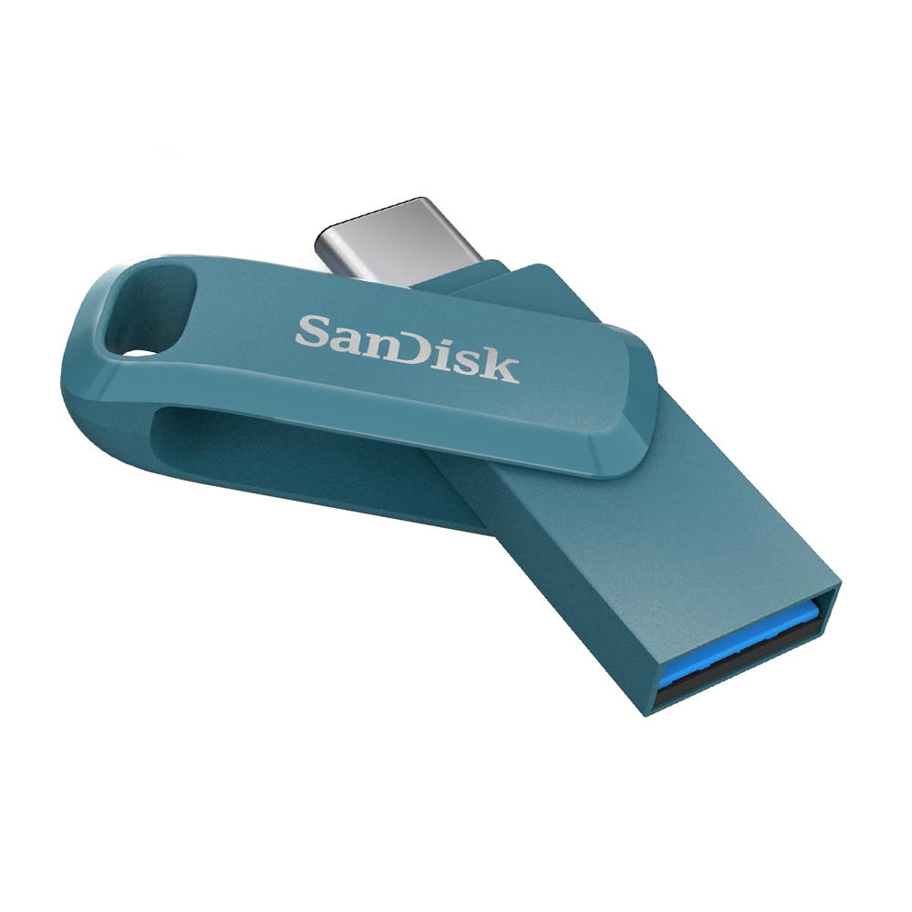【SanDisk】Ultra GO 1TB 海灣藍 TYPE-C USB 3.2 雙用 OTG 旋轉隨身碟 讀取速度 400MB/s, , large