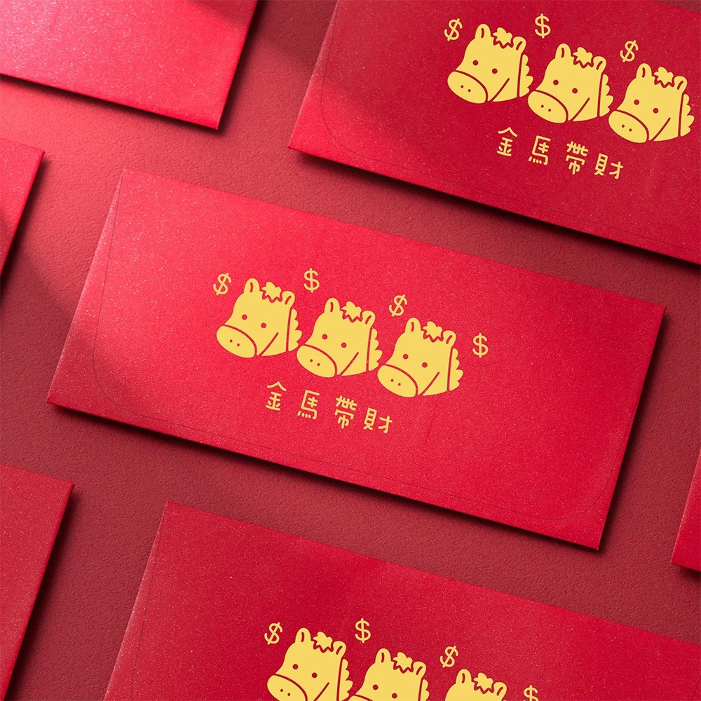 1A 2026 馬年 西式 紅包袋 金馬帶財 10張入 /包 2007