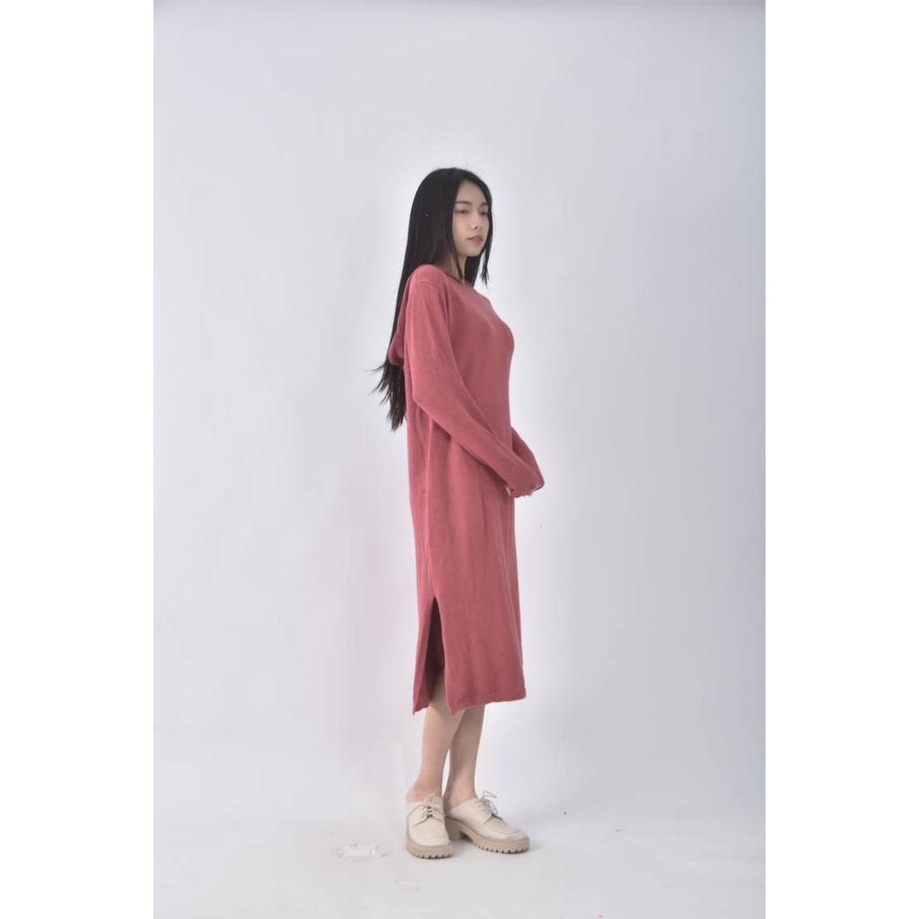 (L) 連帽粉色洋裝二手衣, , large