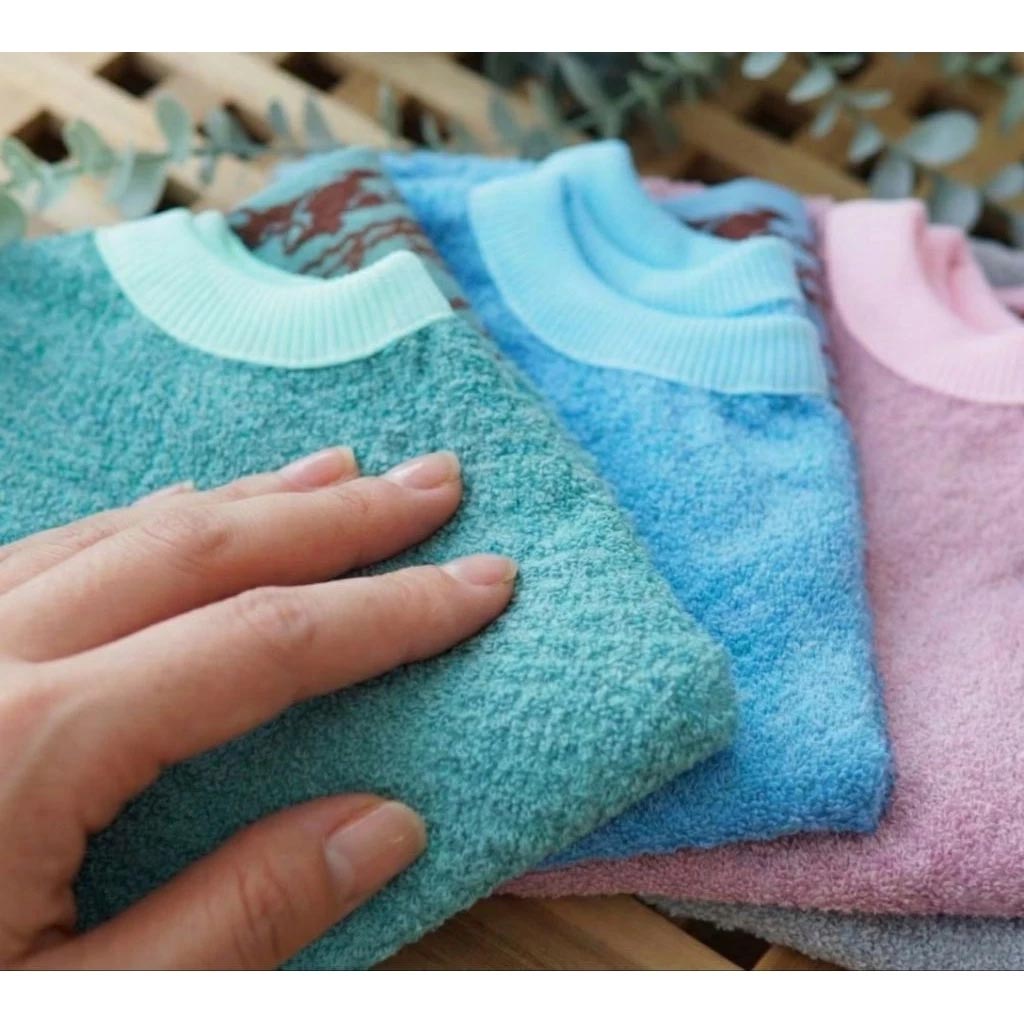 [Kaimei Cotton] Randomly excellent MIT made in Taiwan pure cotton breathable adult bib/spit napkin printed style, , large