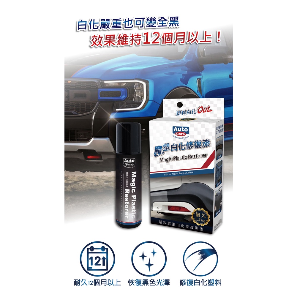 AutoCare 魔塑白化修復漆 塑料白化 塑件白化 機車內裝白化 塑膠白化, , large