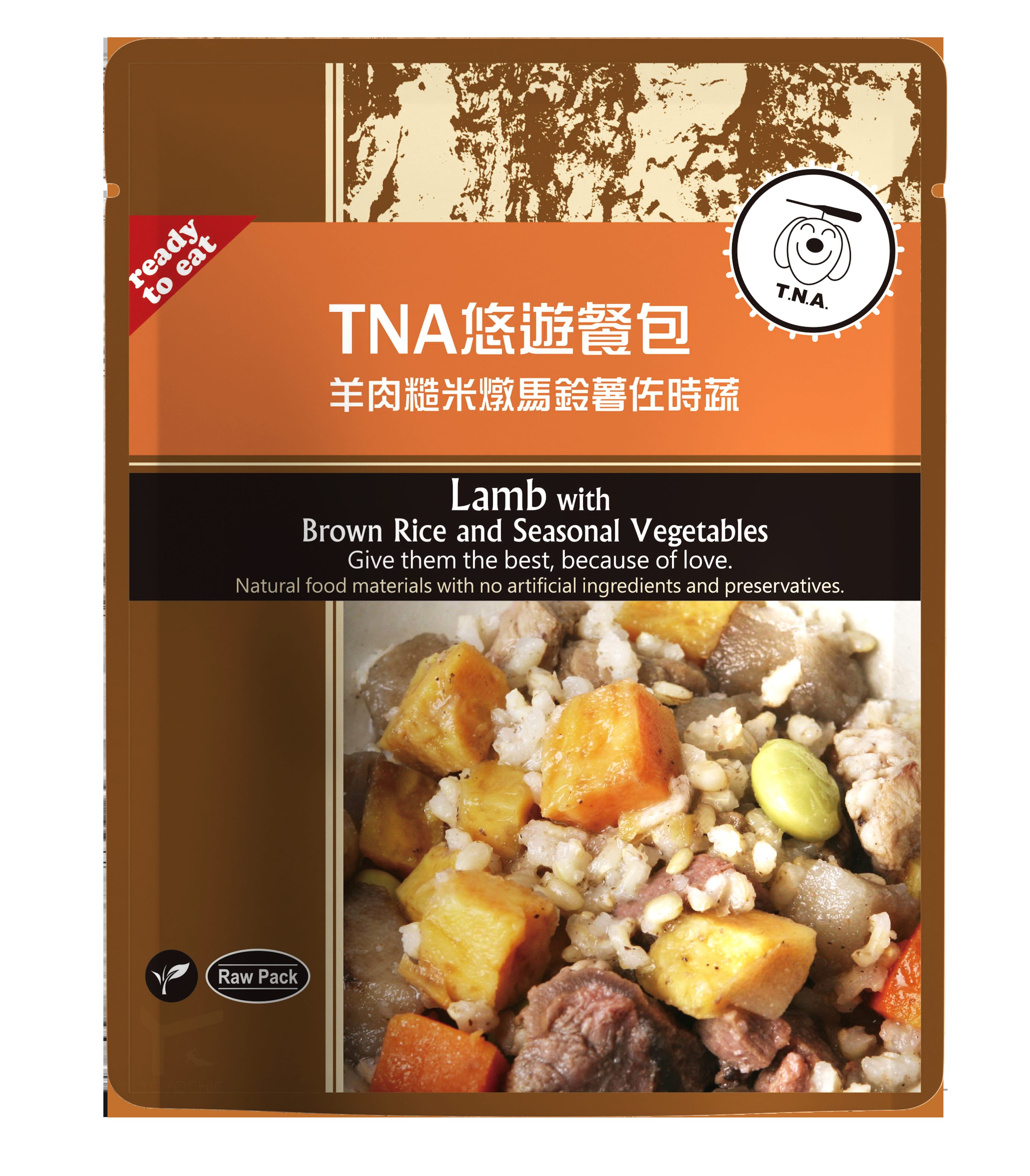 TNA餐包-羊肉燉糙米馬鈴薯佐時蔬 150G, , large