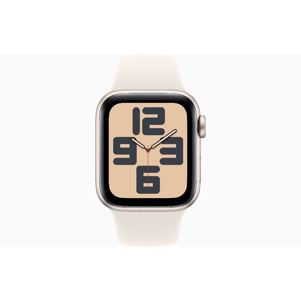 Apple Watch SE GPS MXEF3TA/A 40mm 星光鋁/星光運動錶帶-S/M _ 台灣公司貨 + 專用 (保貼+保蓋), , large