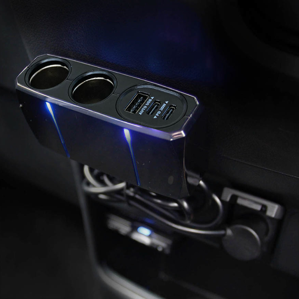 Kashimura雙孔電源插座+QC+2PD快充30W