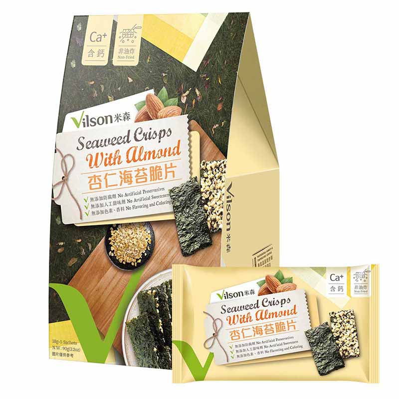 【米森 vilson】Seaweed Crisps With Black Sesame (18gx5bags), , large