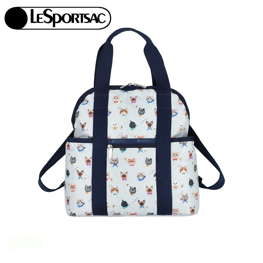 LeSportsac Double Trouble Backpack 手提兩用 後背包 媽媽包 送禮-晴空貓語, , large