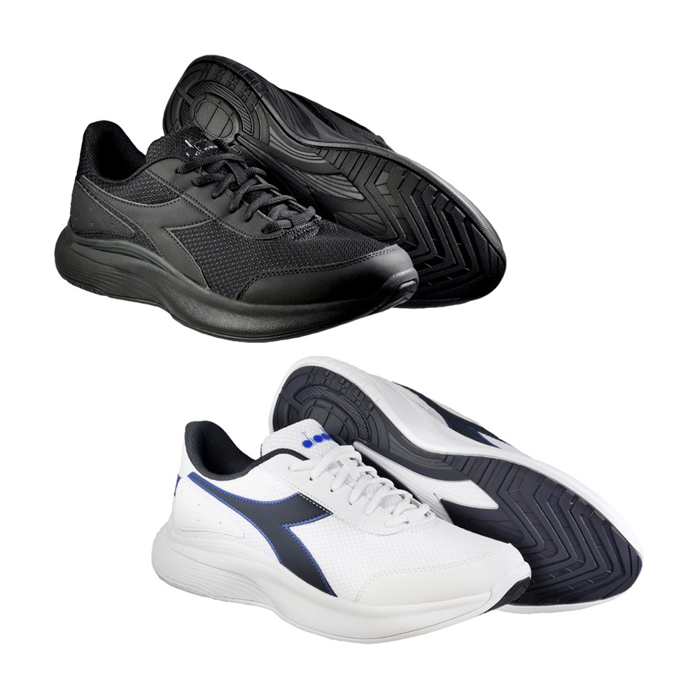 DIADORA迪亞多那 義大利進口 輕量運動慢跑鞋 男運動鞋 男鞋 EASY RUN 透氣 吸震 減壓 防滑 黑 白藍