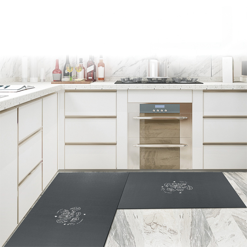 【怪獸】rubber anne 30秒瞬吸 軟式珪藻土廚房吸水地墊 雕花系列 (80X50cm), , large