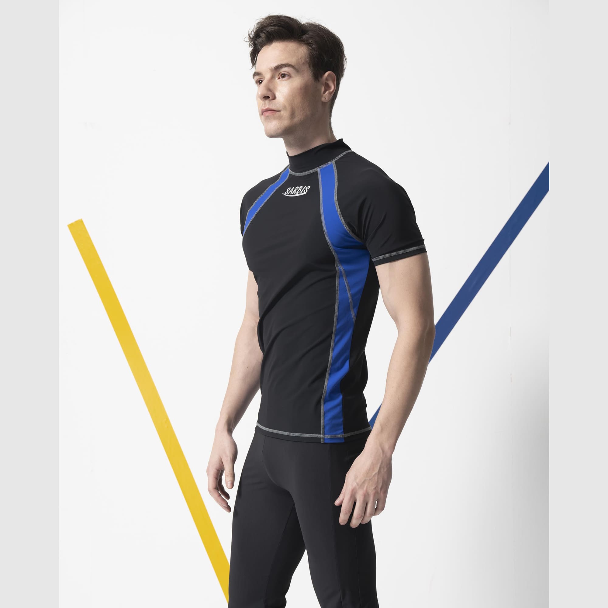 Monina Taiwan-made amphibious short-sleeved sunscreen jellyfish top unisex (suitable for both men and women) black -M