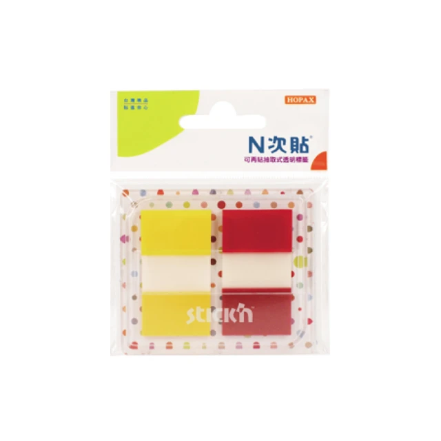 【N次貼】66034 抽取式Pop-up LITE可再貼標籤 45x25mm 色塊2色 40張/2條/卡, , large