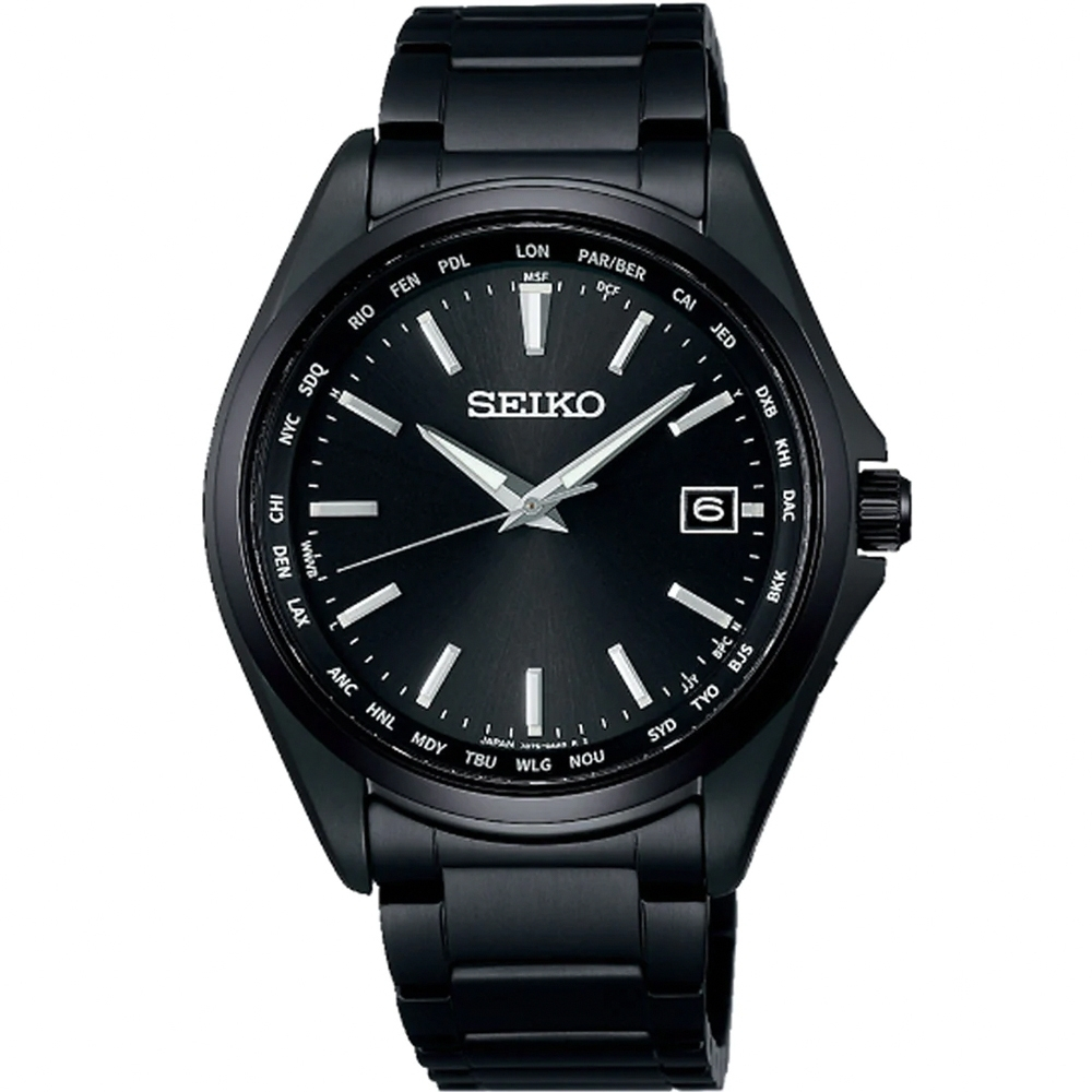 SEIKO 精工 SPIRIT 太陽能鈦金屬電波手錶-39.5mm SBTM333J/7B75-0AA0SD, , large