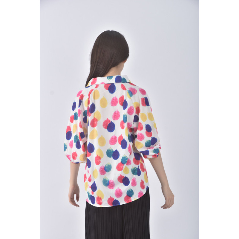 (S) fashion質感氣球粉色短袖上衣二手衣, , large