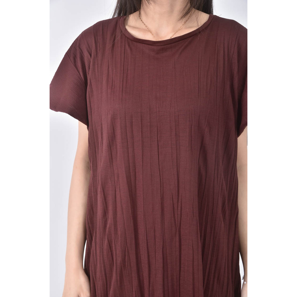 (F) zara皺摺紅色洋裝二手衣, , large