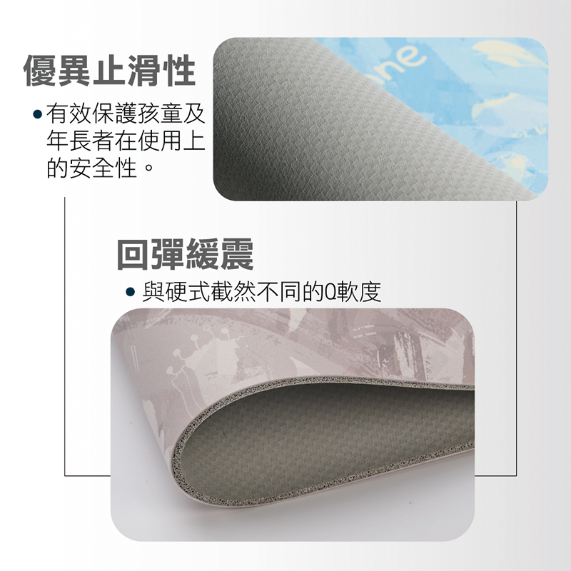 【Monster】 Soft Diatomaceous Earth Printed Absorbent Mat – Misty Sakura Tales (60x40cm) – Glacier Blue, , large
