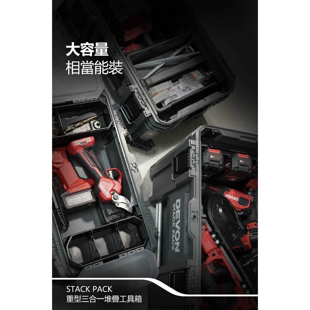 WIN五金 大有 重型堆疊工具箱 STACKPACK 防水工具箱 堆疊工具箱 平板車 烏龜車 收納 工具收納 同FLEX, , large
