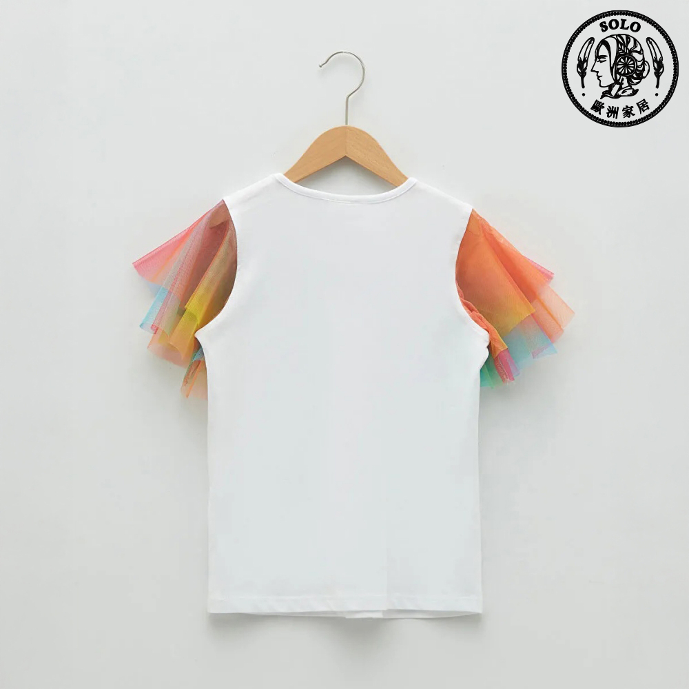 【SOLO Vintage】LCW Girls Sweetheart Rainbow Love T-Shirt Made in Turkey 4-5y, , large
