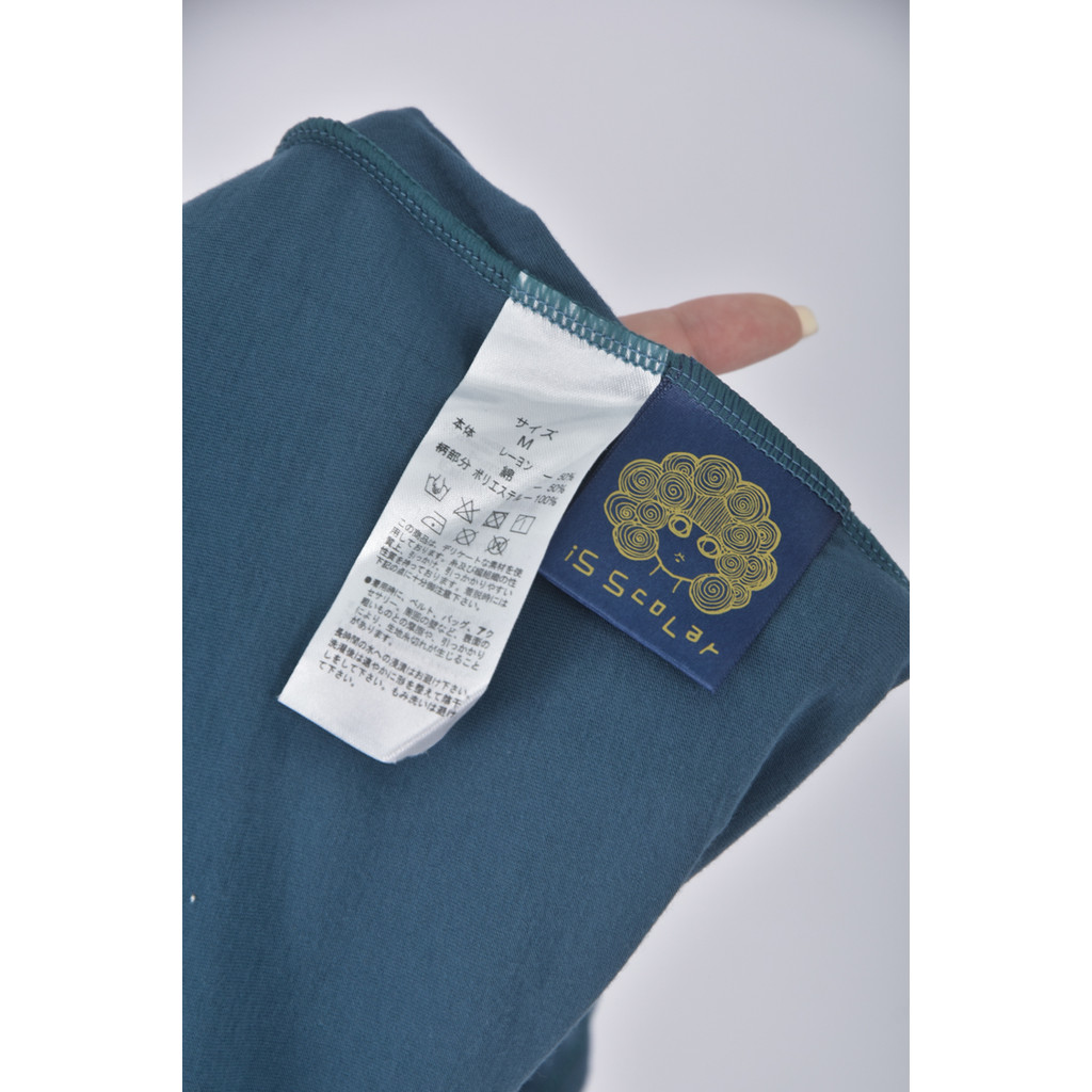 (S) scolar棉質拼接綠色洋裝二手衣, , large