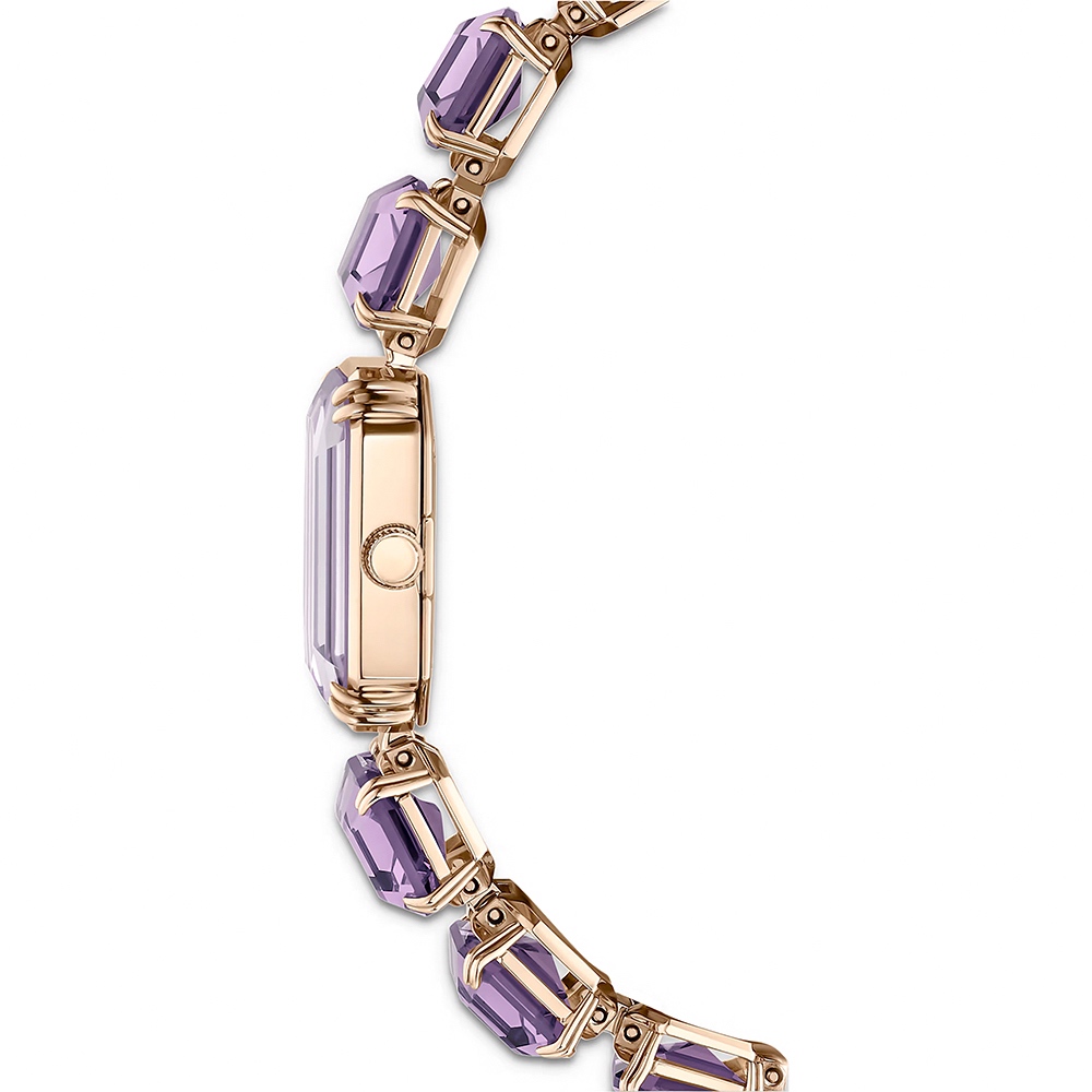 SWAROVSKI 施華洛世奇 八角方形水晶手鍊手錶 女錶-紫色/23x17mm(5722364), , large