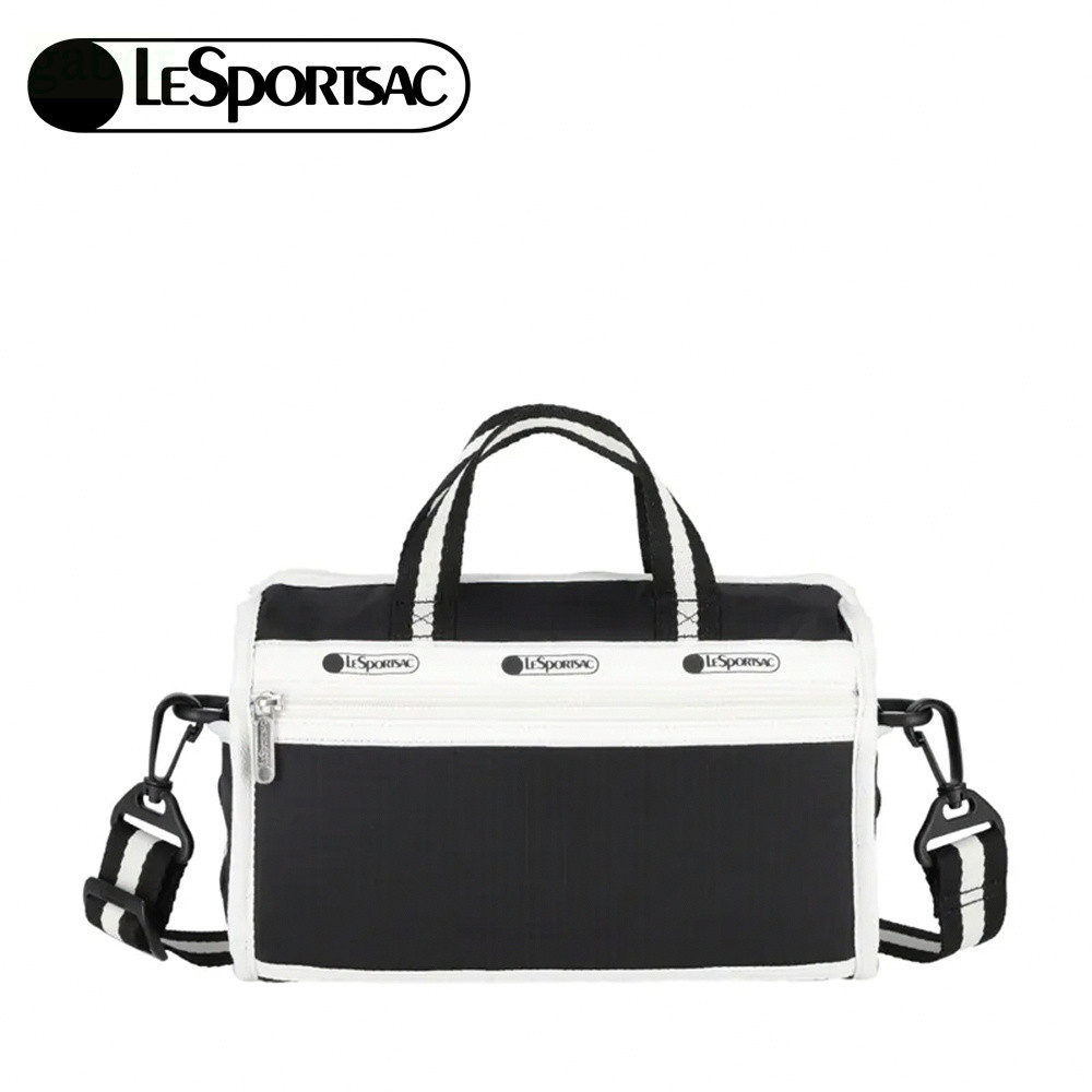 Lesportsac MINI DUFFEL CROSSBODY 迷你筒狀肩背包 -滾邊夜幕黑, , large