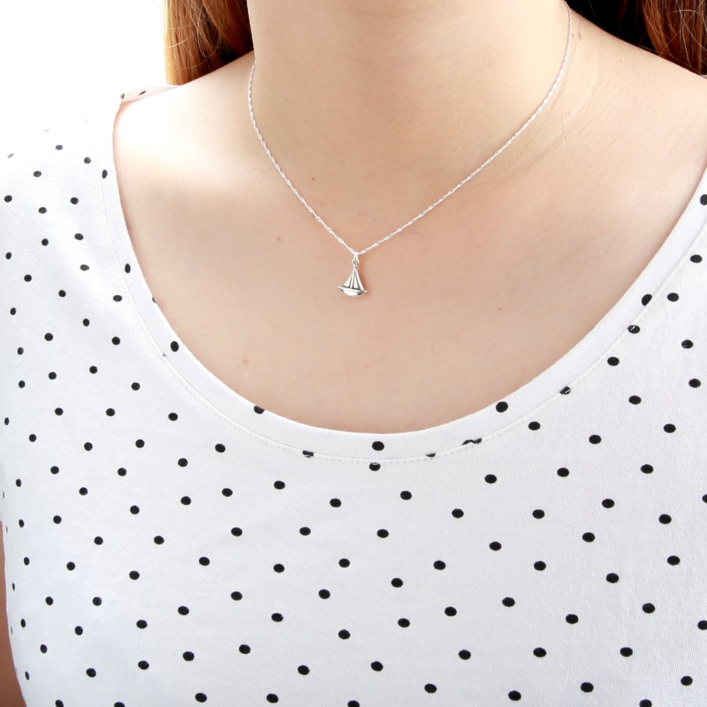 【Angel & Me】Sailboat s925 sterling silver necklace graduation birthday gift, , large
