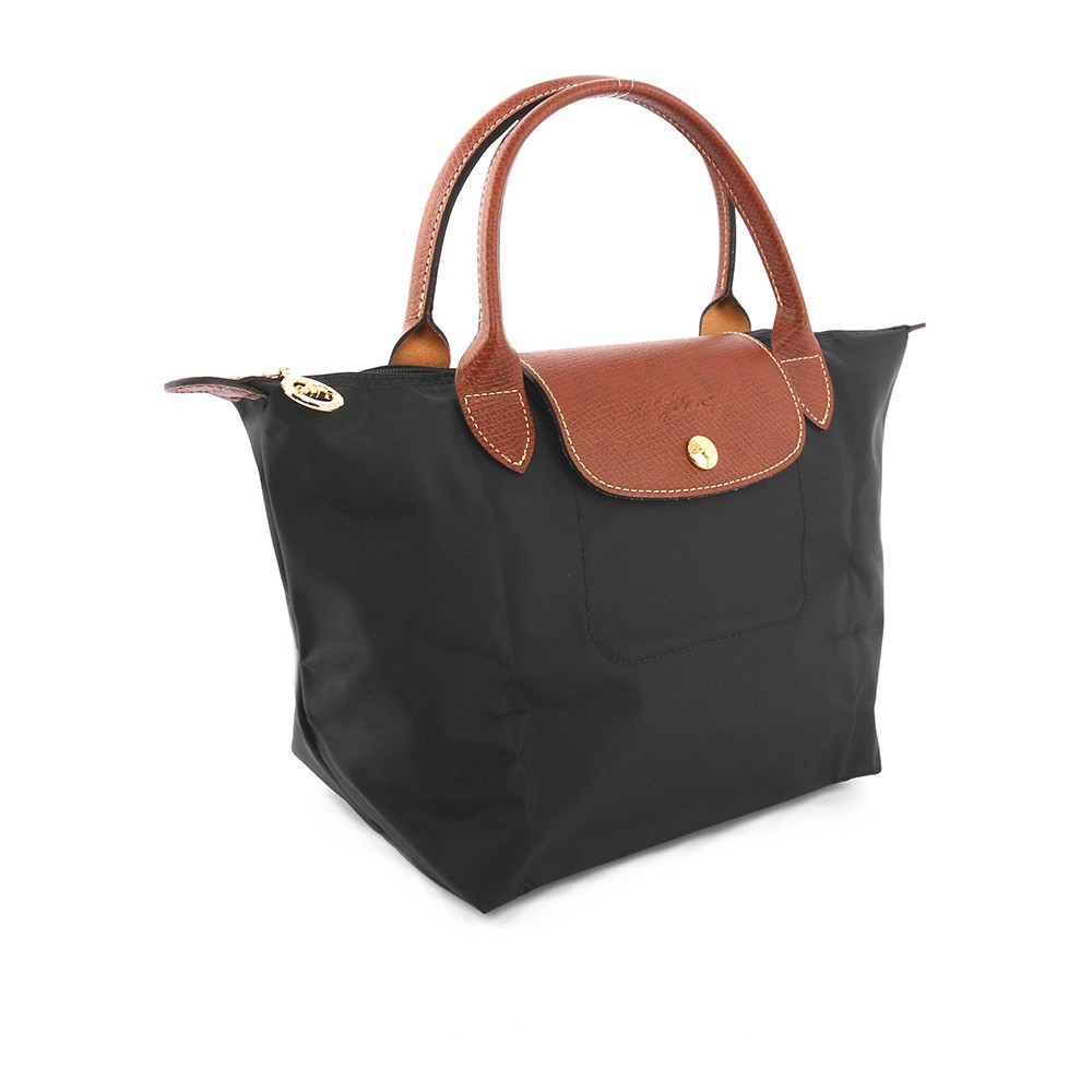 LONGCHAMP S號短把LE PLIAGE摺疊水餃包(黑色), , large