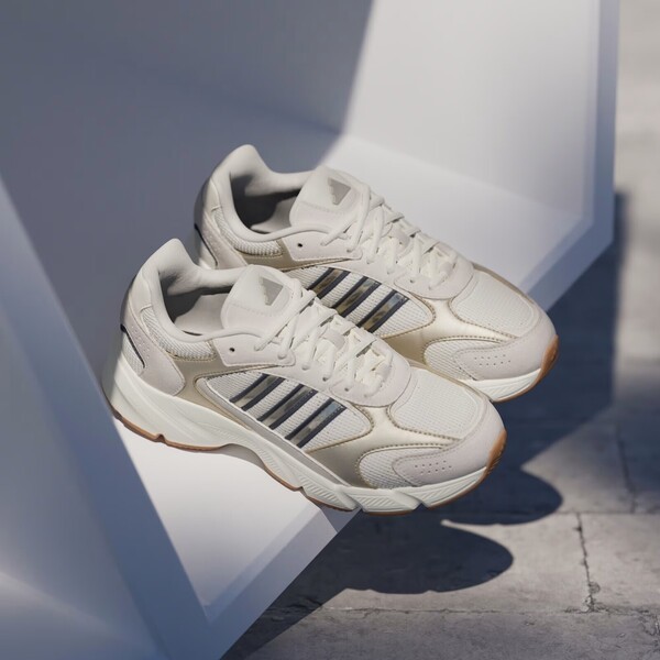 Adidas Crazychaos 2000 女 慢跑鞋 運動 休閒 復古 跑鞋 緩震 透氣 乳白 金 [IG4346], , large