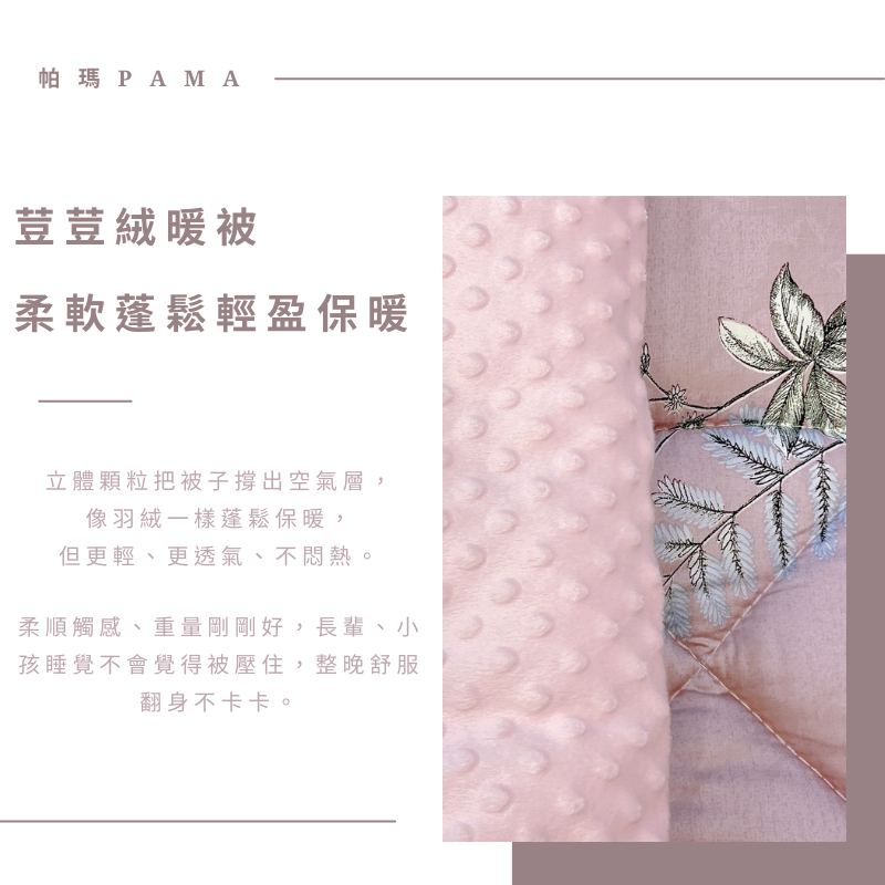 【帕瑪PAMA】100%萊賽爾纖維【 TENCEL天絲】荳仔絨暖被/單人5X6.5/A-12, , large