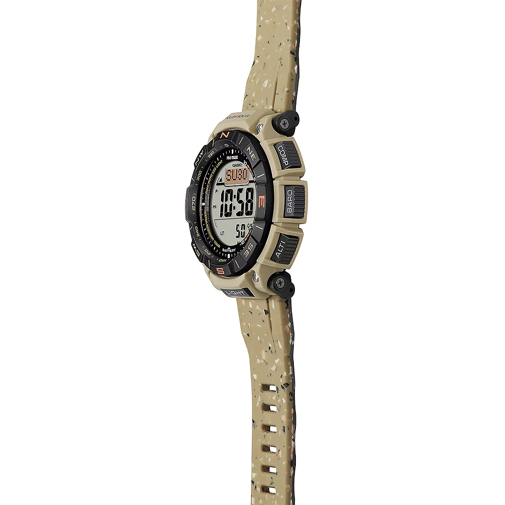 CASIO 卡西歐 PRO TREK  戶外運動太陽能環保手錶-黃 PRG-340SC-5, , large
