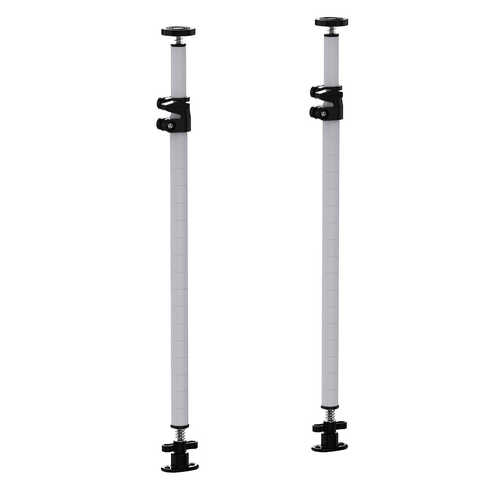 【Y HOUSE】 Floor-standing kitchen rack, table rack, storage rack (2 sets of 60-80cm high table iron pipes) - White, , large