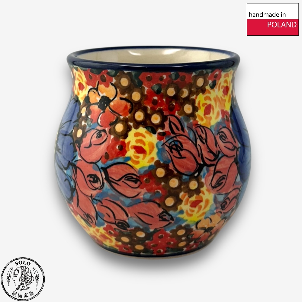 【SOLO Vintage】Cerraf Polish Pottery 350ml Mug Where Flowers Bloom Deeply Series Made in Poland, , large