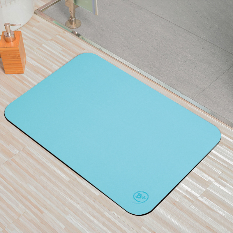 【怪獸】B+ 30秒瞬吸 軟式珪藻土吸水地墊 (60x40cm) -天空藍, , large