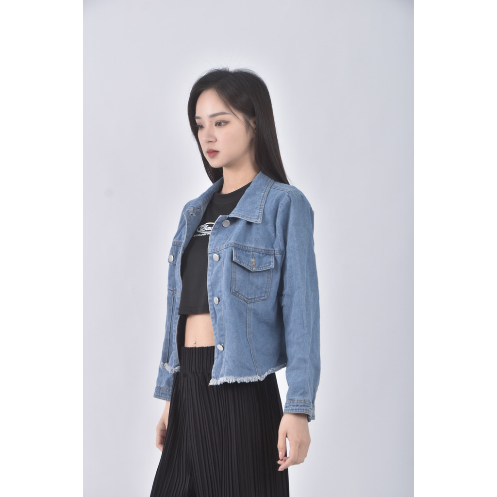(S) tokyo fashion丹寧牛仔質感羊毛羊毛藍色外套二手衣, , large