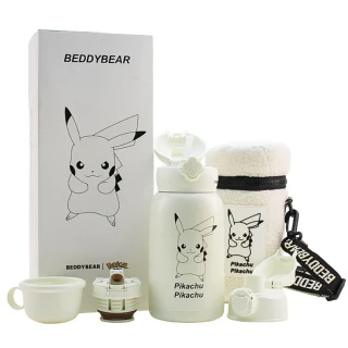 BEDDY BEAR 杯具熊 四葉草兒童保溫杯系列黑白放電皮卡丘(630ml 316不鏽鋼水杯 保溫杯), , large